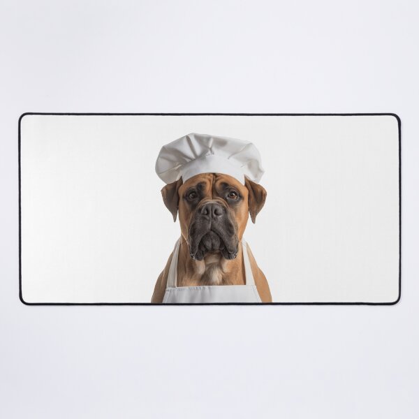 Item preview, Funny Bullmastiff Dog Chef Realistic Animal Cooking Humor Art designed and sold by LazyOwlStore.