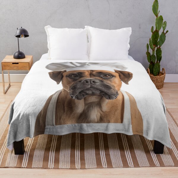Item preview, Funny Bullmastiff Dog Chef Realistic Animal Cooking Humor Art designed and sold by LazyOwlStore.