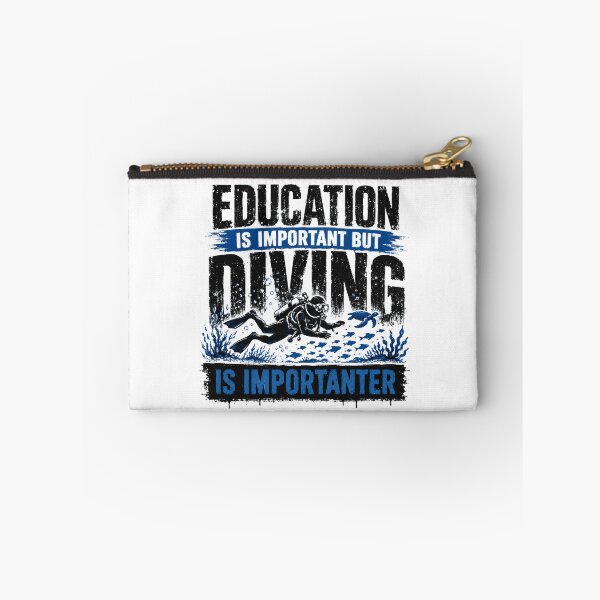 Item preview, Education Is Important But Diving Is Importanter Scuba Diver Ocean Hobby designed and sold by SkeletonsDanger.