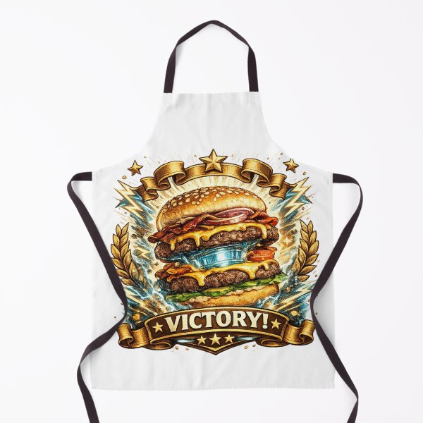 Item preview, Victory: Double Patty Championship Burger Laurel Wreath Gold Badge designed and sold by irfanshikh.