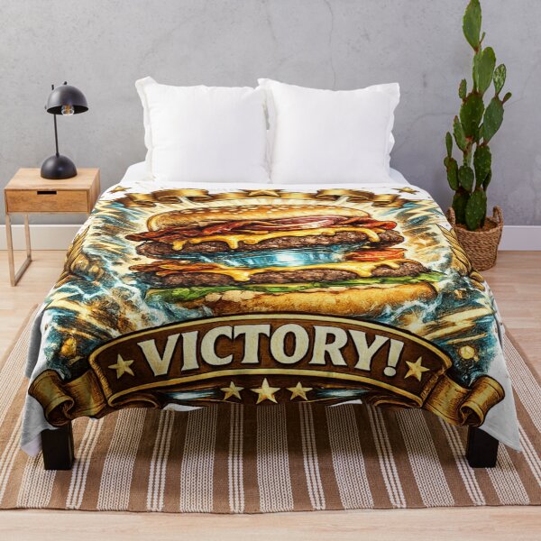 Item preview, Victory: Double Patty Championship Burger Laurel Wreath Gold Badge designed and sold by irfanshikh.