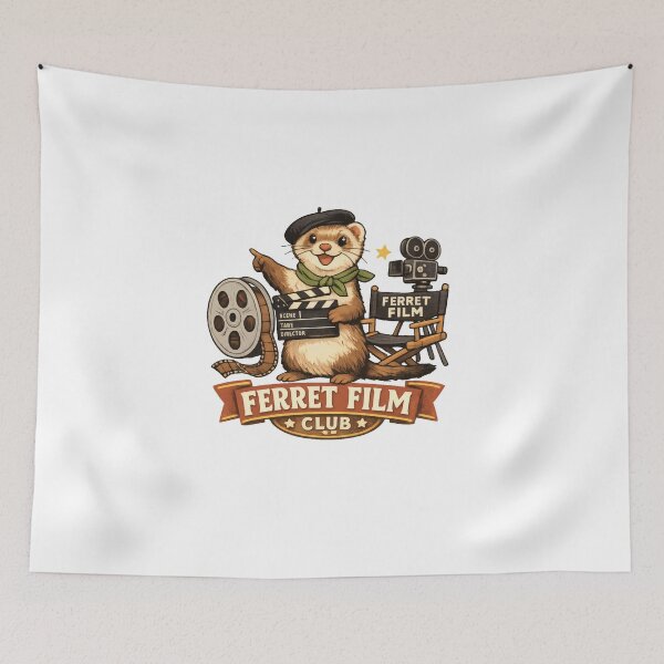 Item preview, Ferret Film Club Whimsical Studio Mascot designed and sold by TheRealTaria.