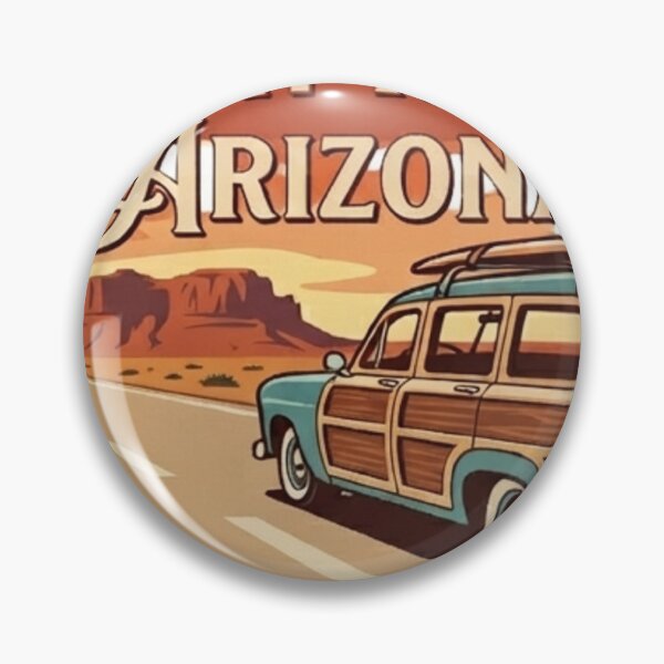 Item preview, Monument Valley Woody Wagon Vintage Road Trip Art designed and sold by Normandy Road Heritage.