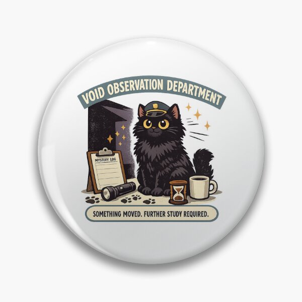 Item preview, Void Observation Department – Funny Black Cat Mystery Investigator designed and sold by Concrete Coffee Studio.