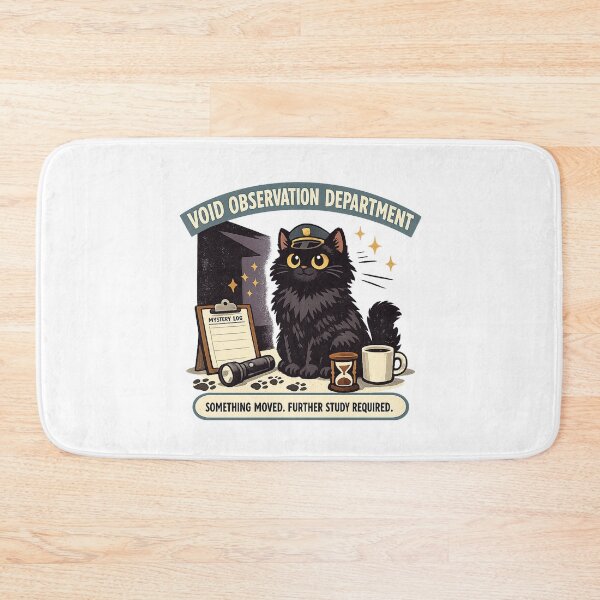 Item preview, Void Observation Department – Funny Black Cat Mystery Investigator designed and sold by Concrete Coffee Studio.