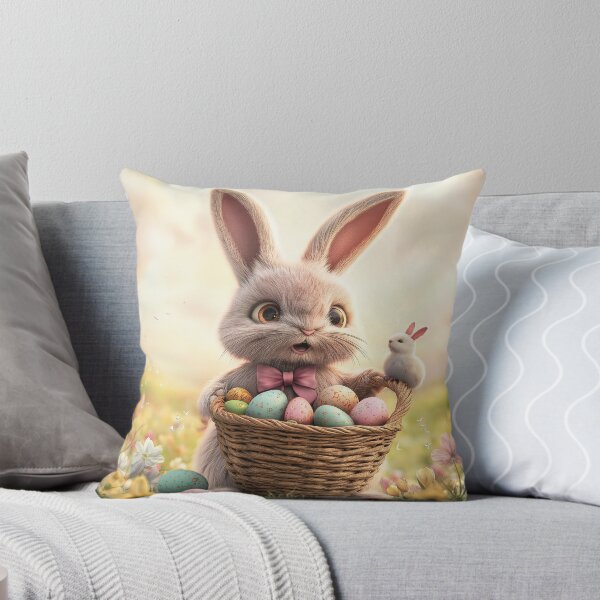 Item preview, Light gray fluffy rabbit designed and sold by FluffyGallery.