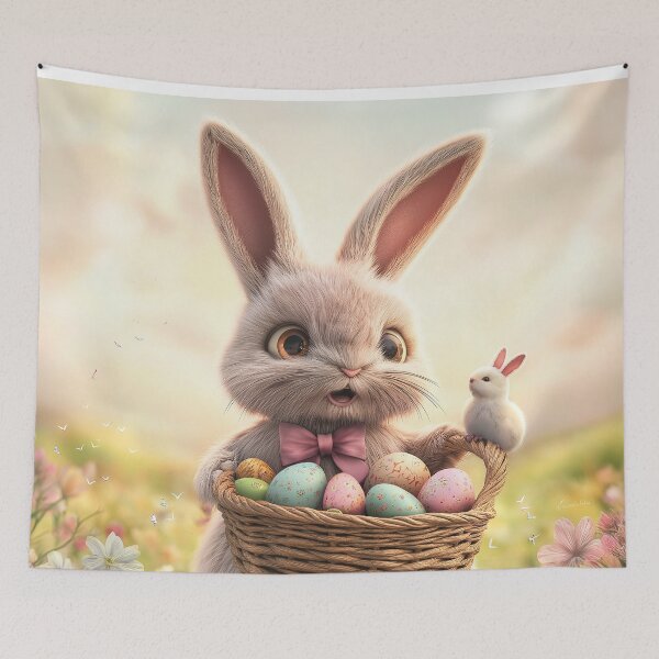 Item preview, Light gray fluffy rabbit designed and sold by FluffyGallery.