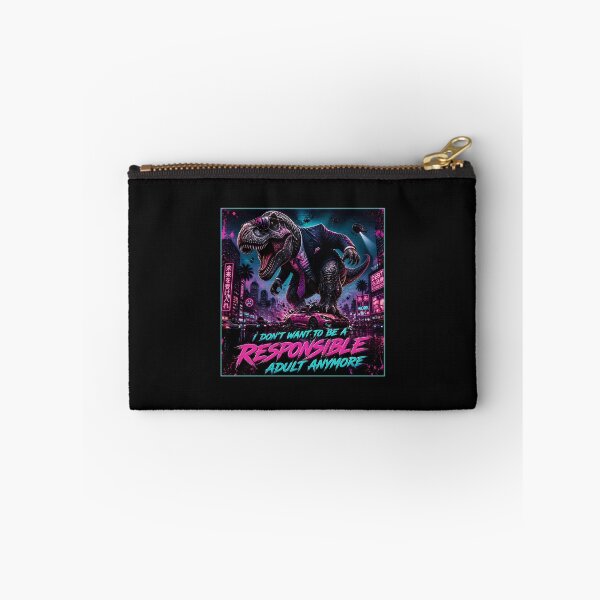 Item preview, Not a Responsible Adult - Funny Cyberpunk T-Rex Meme designed and sold by RareVisuals.