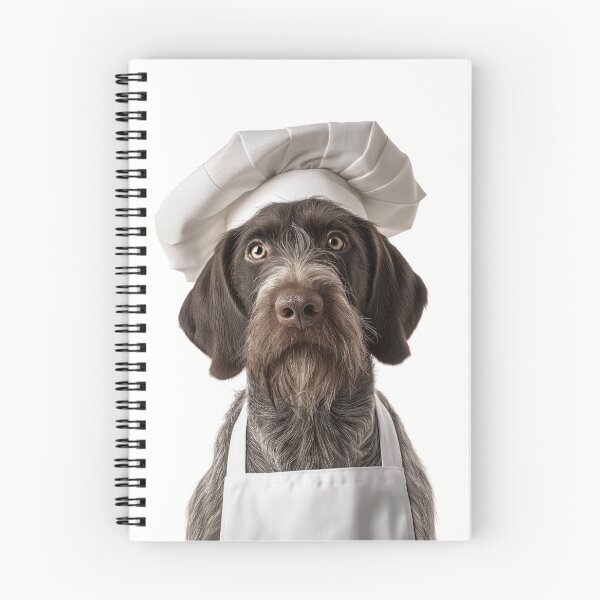 Item preview, Funny German Wirehaired Pointer Dog Chef Realistic Animal Cooking Humor Art designed and sold by LazyOwlStore.