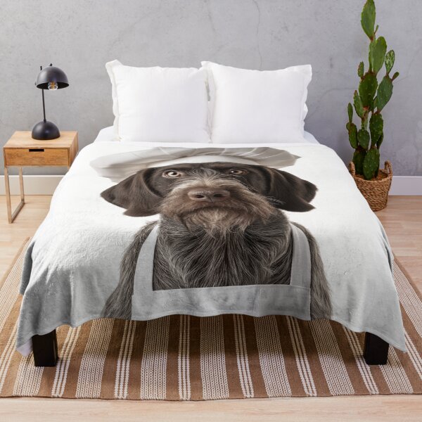 Item preview, Funny German Wirehaired Pointer Dog Chef Realistic Animal Cooking Humor Art designed and sold by LazyOwlStore.