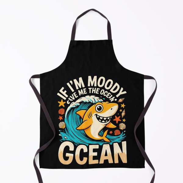 Item preview, If Im Moody Give Me The Ocean Cute Shark Wave For Ocean Lovers And Beach Vibes designed and sold by yoddel.