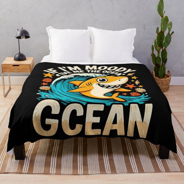 Item preview, If Im Moody Give Me The Ocean Cute Shark Wave For Ocean Lovers And Beach Vibes designed and sold by yoddel.