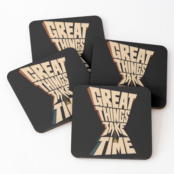 Item preview, Great Things Take Time - Retro Typography designed and sold by FocusedPatterns.