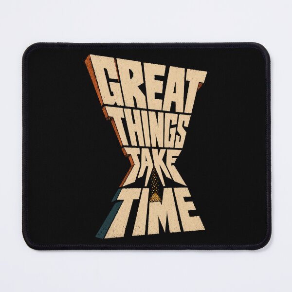 Item preview, Great Things Take Time - Retro Typography designed and sold by FocusedPatterns.