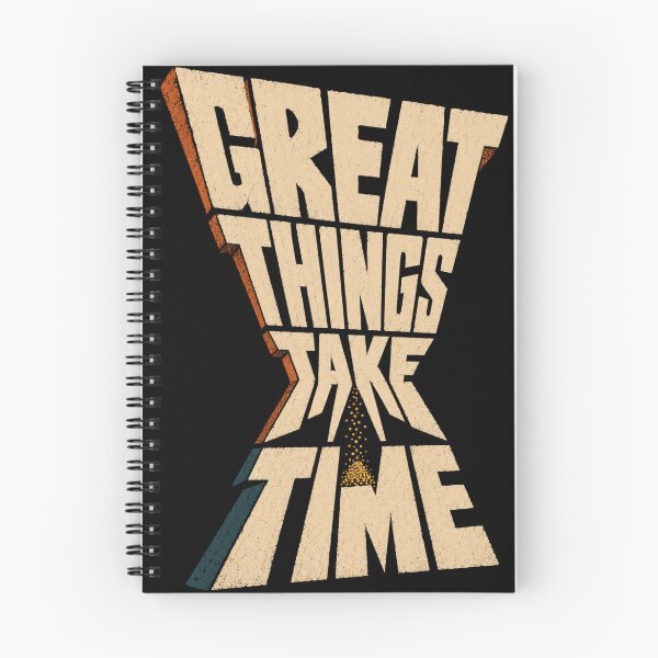 Item preview, Great Things Take Time - Retro Typography designed and sold by FocusedPatterns.
