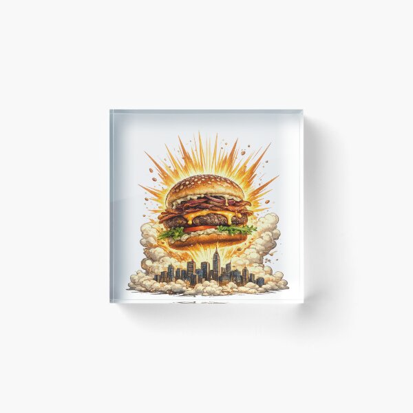 Item preview, Burger Apocalypse NYC: Mushroom Cloud Explosion Skyline Comedy Extreme designed and sold by irfanshikh.