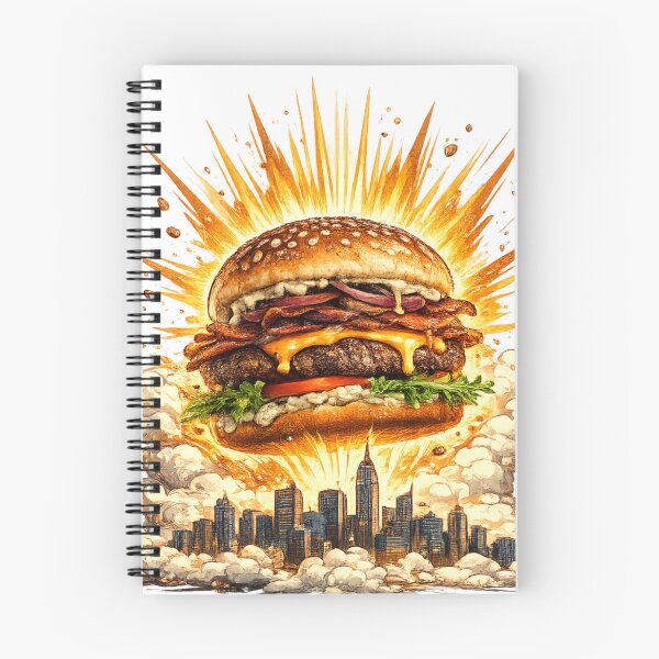 Item preview, Burger Apocalypse NYC: Mushroom Cloud Explosion Skyline Comedy Extreme designed and sold by irfanshikh.
