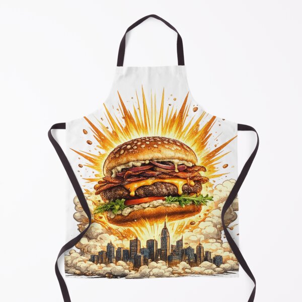 Item preview, Burger Apocalypse NYC: Mushroom Cloud Explosion Skyline Comedy Extreme designed and sold by irfanshikh.