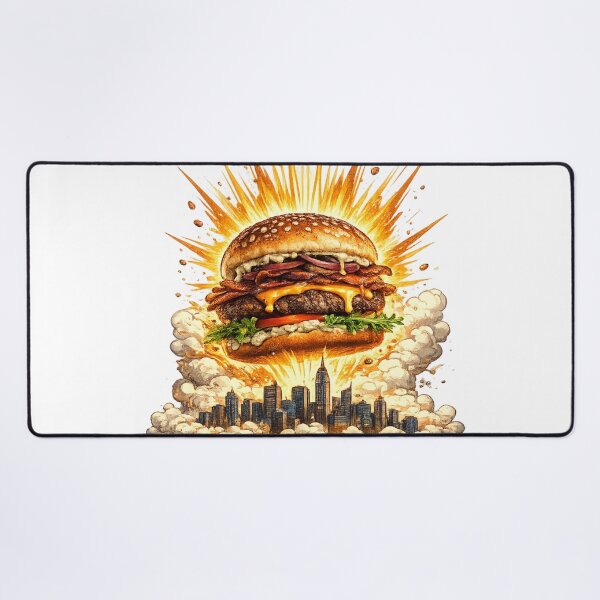Item preview, Burger Apocalypse NYC: Mushroom Cloud Explosion Skyline Comedy Extreme designed and sold by irfanshikh.