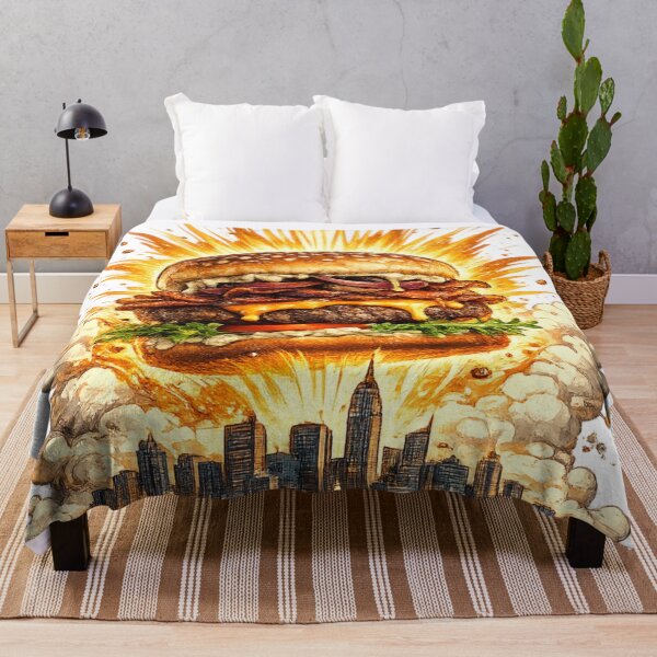 Item preview, Burger Apocalypse NYC: Mushroom Cloud Explosion Skyline Comedy Extreme designed and sold by irfanshikh.