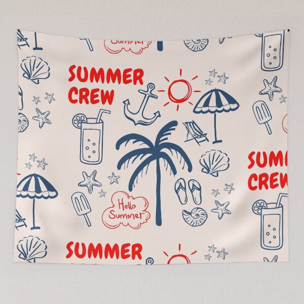Item preview, Together In The Sun Summer Crew Hello Summer Doodle Pattern designed and sold by LibertyHub.
