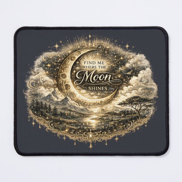 Item preview, Find Me Where the Moon Shines | Celestial Moon Landscape designed and sold by 'VARI'.
