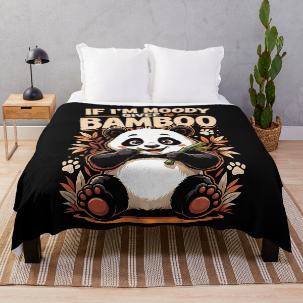 Item preview, If Im Moody Givee Bamboo Cute Chubby Panda Eating Bamboo Cartoon Humor designed and sold by yoddel.