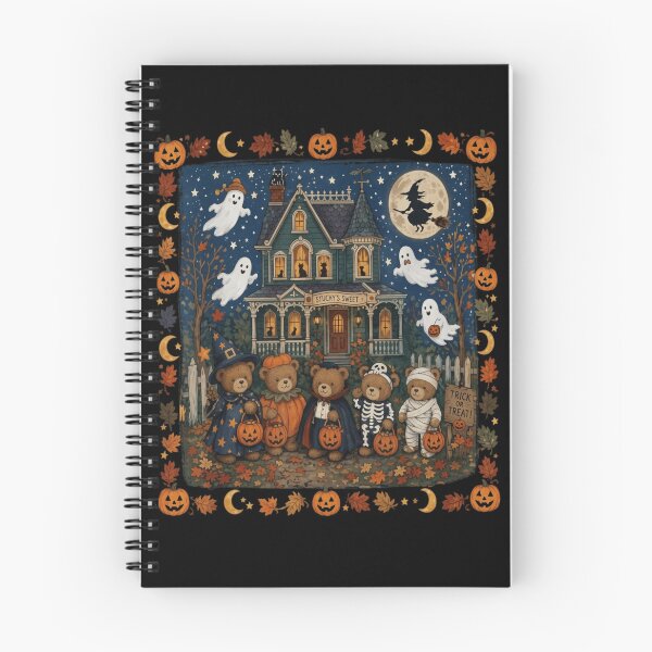 Item preview, Vintage Teddy Bears Cozy Halloween Trick or Treat Night designed and sold by haitrieuic96.