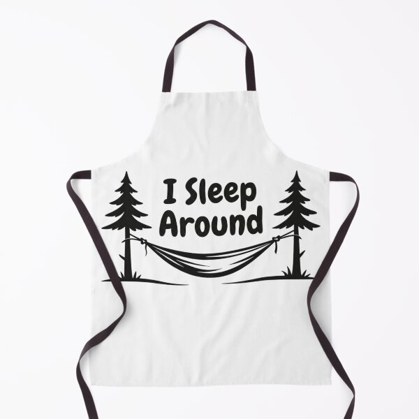 Item preview, I Sleep Around – Minimalist Hammock Camping Line Art designed and sold by GabeMountainArt.