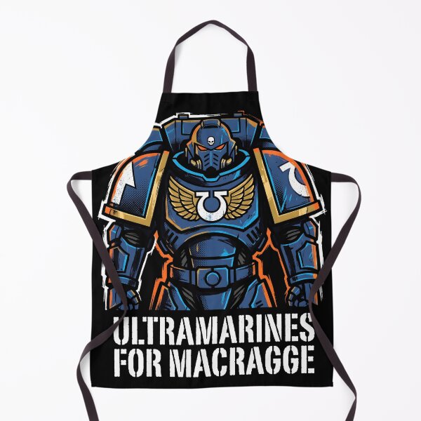 Artikelvorschau, Ultramarines Space Marine Warhammer 40.000 Vektor-Gaming-Grafik-T-Shirt entworfen und verkauft von Senpaiwaves.