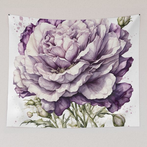 Item preview, Lisianthus Flower Watercolor Painting designed and sold by RawNaturePrints.