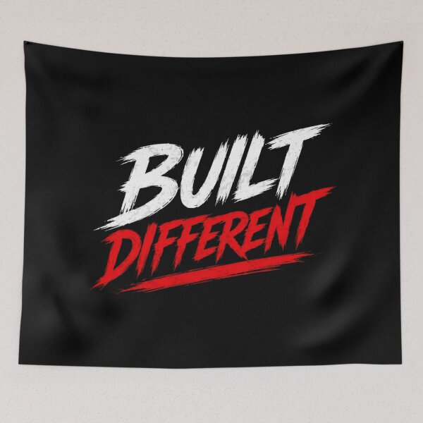 Item preview, Built Different Bold Gaming Typography designed and sold by Pixelarry.