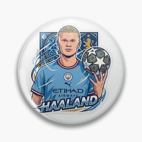 Item preview, Erling Haaland Manchester City Champions League Sticker designed and sold by Sidra digital art 8277237.