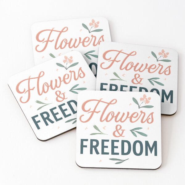 Item preview, Flowers & Freedom – Feminine Floral Typography Boho Aesthetic Design designed and sold by KAM-KAM-STORE.
