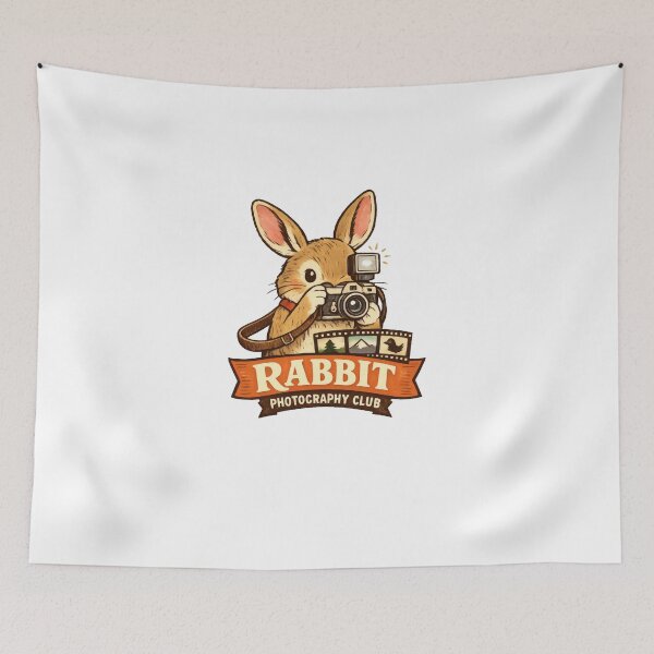Item preview, Rabbit Photography Club Whimsical Studio Mascot designed and sold by TheRealTaria.