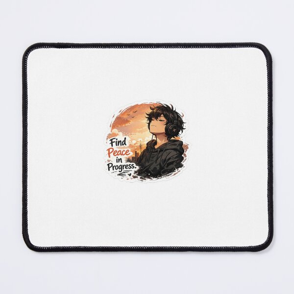 Item preview, Find Peace In Progress Anime Sticker` designed and sold by Chinnibujji.