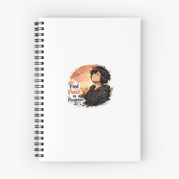Item preview, Find Peace In Progress Anime Sticker` designed and sold by Chinnibujji.