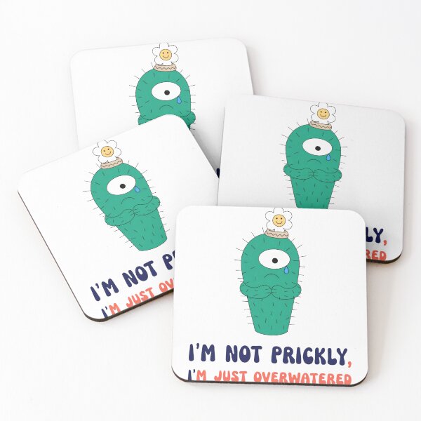 Item preview, Sad cartoon cactus character as clean cutout designed and sold by Creative88Art.