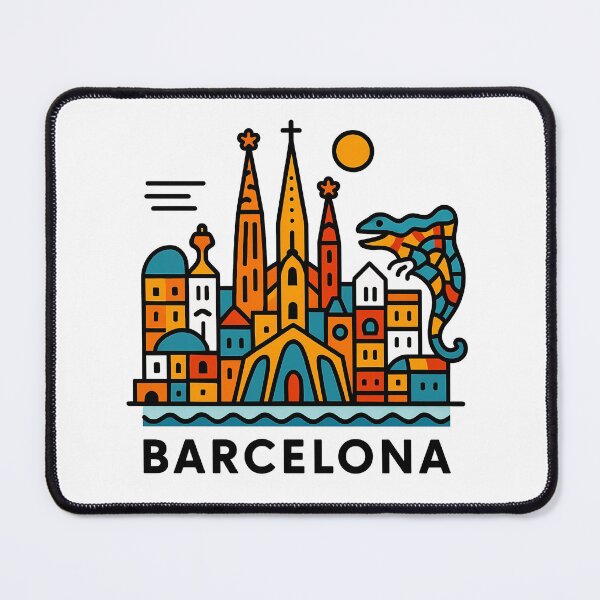 Item preview, Barcelona Spain Travel Souvenir - Sagrada Familia & Gaudi Architecture Art designed and sold by OzzFrequency.
