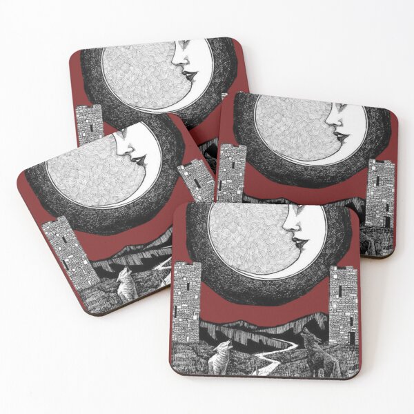 Item preview, The Moon XVIII: Traditional Tarot Card Illustration designed and sold by 63Hotpeppers.