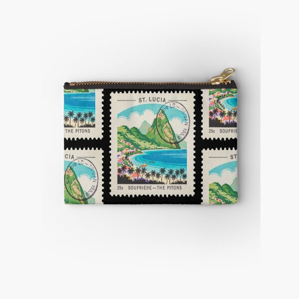 Item preview, St Lucia Pitons Caribbean Soufrière Postage Stamp Sticker designed and sold by stickercuffs.