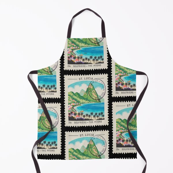 Item preview, St Lucia Pitons Caribbean Soufrière Postage Stamp Sticker designed and sold by stickercuffs.