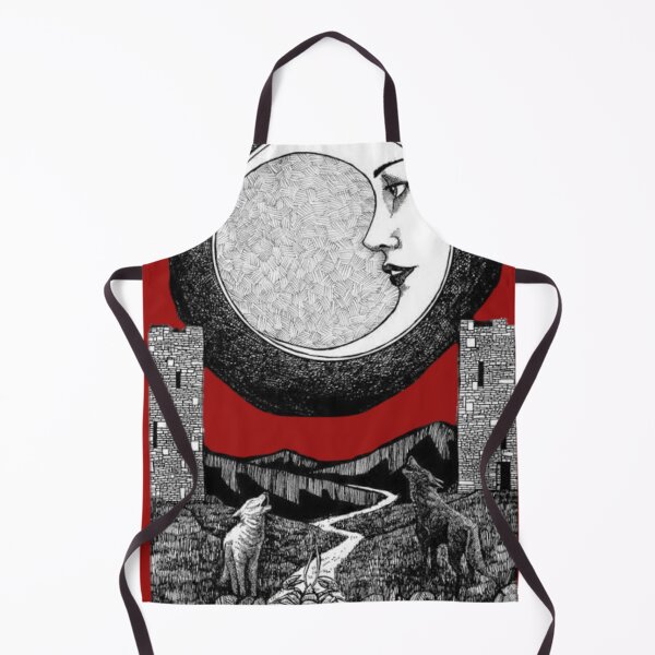 Item preview, The Moon XVIII: Traditional Tarot Card Illustration designed and sold by 63Hotpeppers.