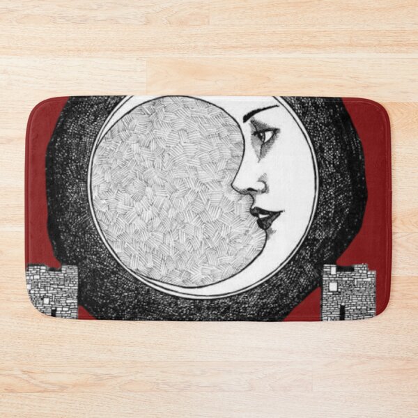 Item preview, The Moon XVIII: Traditional Tarot Card Illustration designed and sold by 63Hotpeppers.