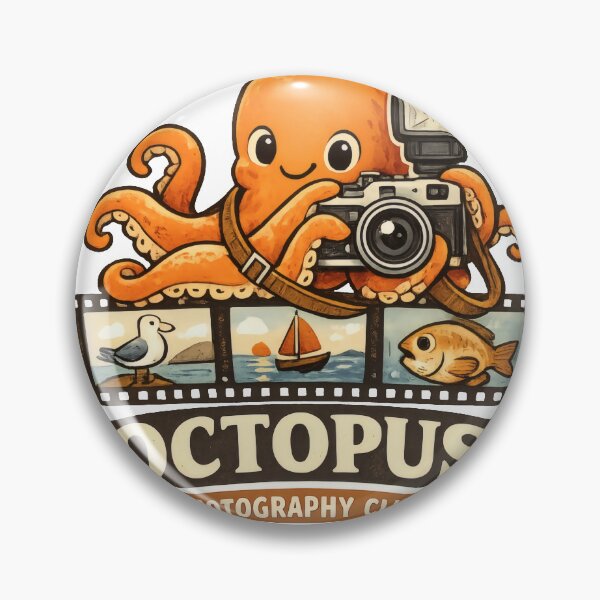 Item preview, Octopus Photography Club Whimsical Studio Mascot designed and sold by TheRealTaria.
