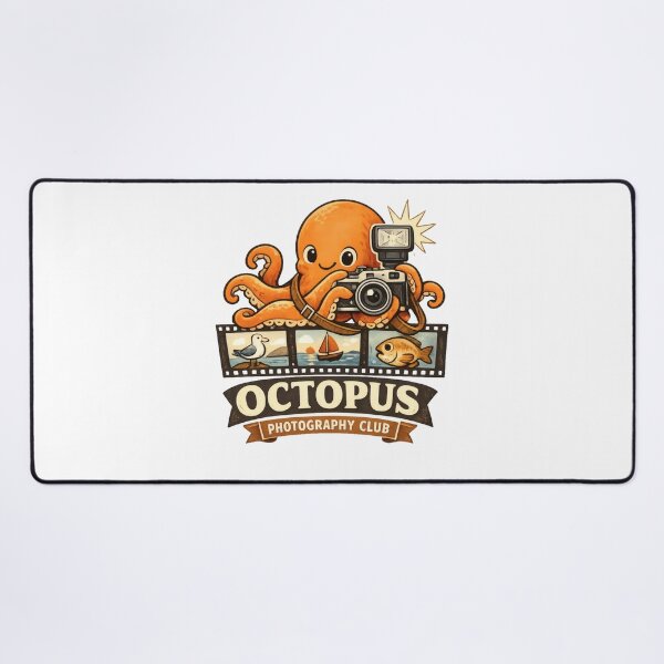 Item preview, Octopus Photography Club Whimsical Studio Mascot designed and sold by TheRealTaria.