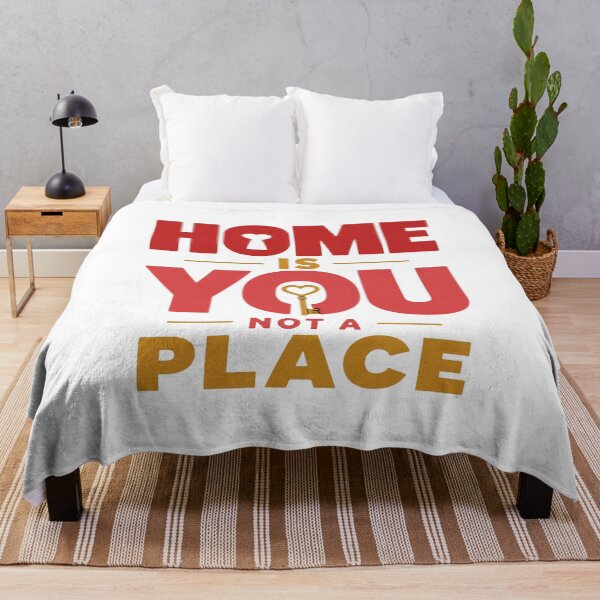 Item preview, Home Is You Not A Place | Minimal Romantic Typography | Bold Love Quote designed and sold by Lovestickerco.