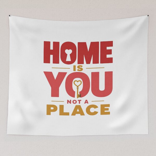 Item preview, Home Is You Not A Place | Minimal Romantic Typography | Bold Love Quote designed and sold by Lovestickerco.