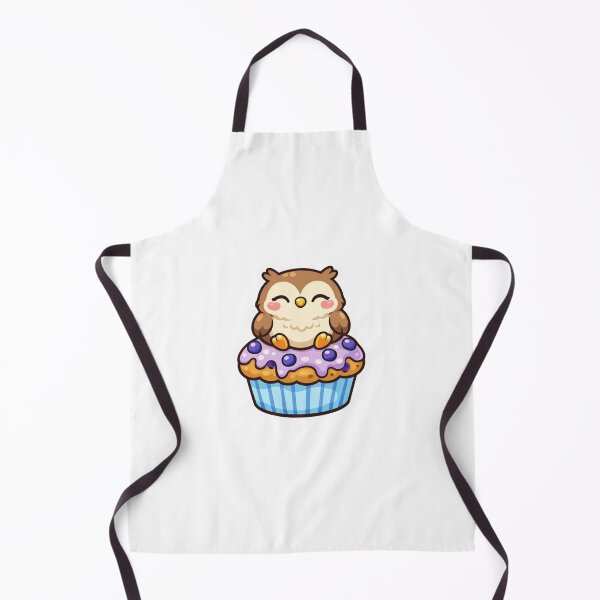 Item preview, Cute Owl Muffin - Kawaii Chubby Bird Sweet Dessert Sticker designed and sold by AuraArtistica.