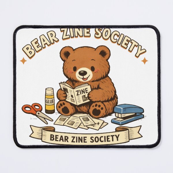 Item preview, Bear Zine Society Whimsical Studio Mascot designed and sold by TheRealTaria.